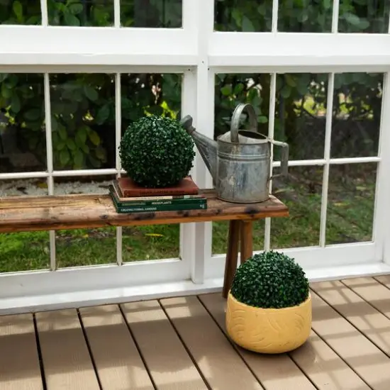 8in. UV Resistant Artificial Boxwood Ball (Indoor/Outdoor) - Set of 4 {7}