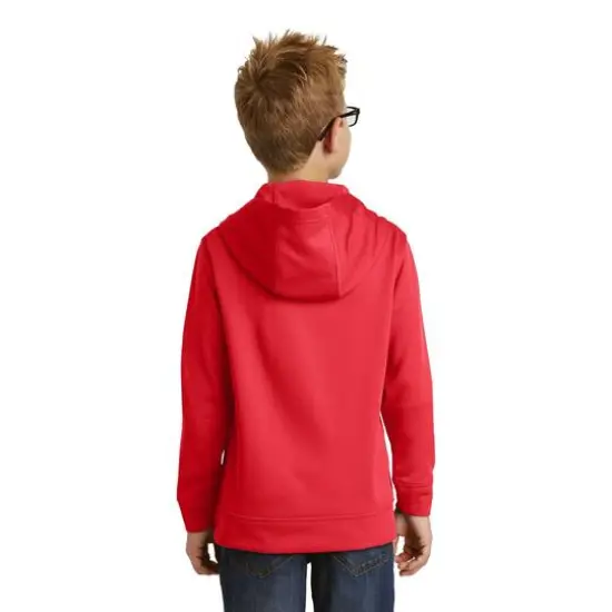 Port & Company&reg; Youth Performance Fleece Pullover Hooded Sweatshirt Red {6}