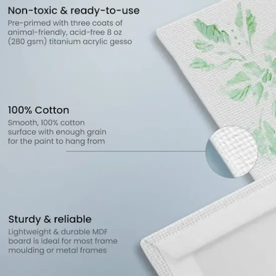 Arteza&reg; 5" x 7" White Canvas Panels, 14ct. {3}