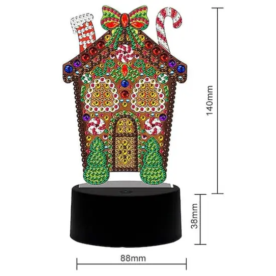 Sparkly Selections Gingerbread House Lamp Diamond Art Kit {4}