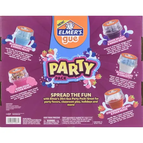 Elmer's Premade Slime Party Pack With Mix-Ins, 20ct. {4}