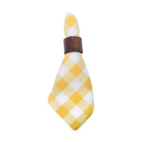 DII&reg; Checkers Dinner Napkins, 6ct. Yellow/White {6}