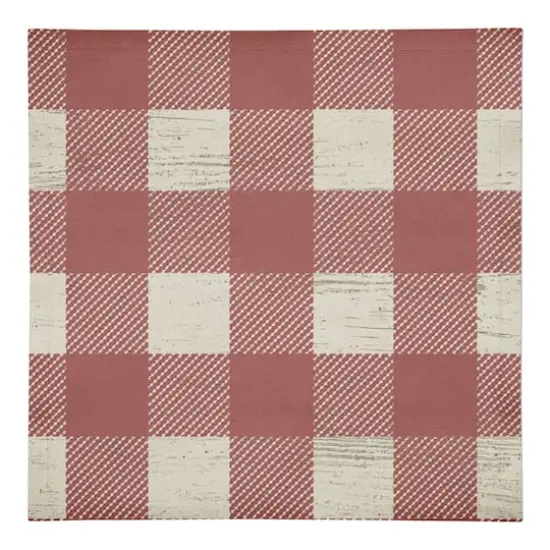 Red Buffalo Check Cotton Twill Napkin {1}
