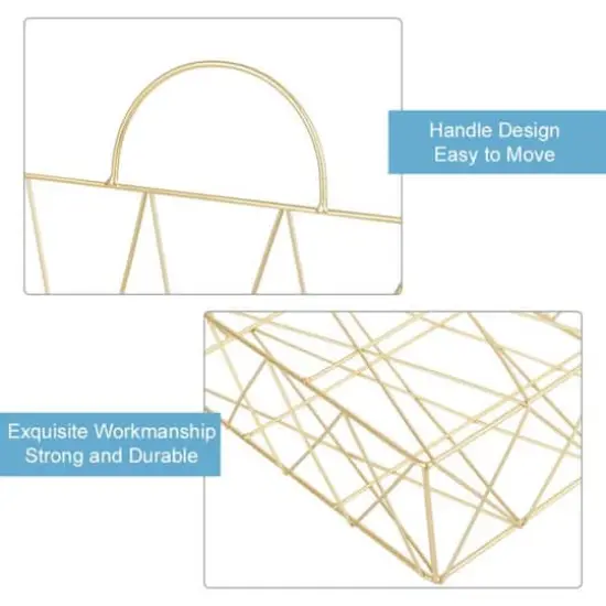 NEX&trade; Gold Wall-Mounted Metal Files Holder {4}