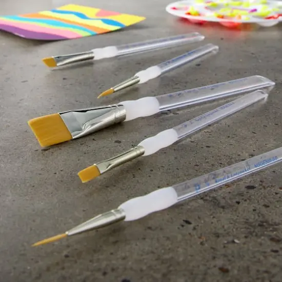 Royal & Langnickel&reg; Variety Brush Set, Gold Taklon Wash {3}