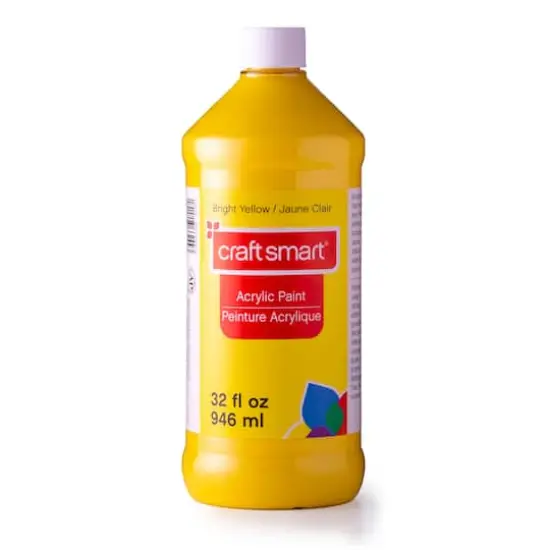 32oz. Acrylic Paint by Craft Smart&reg; Bright Yellow {1}