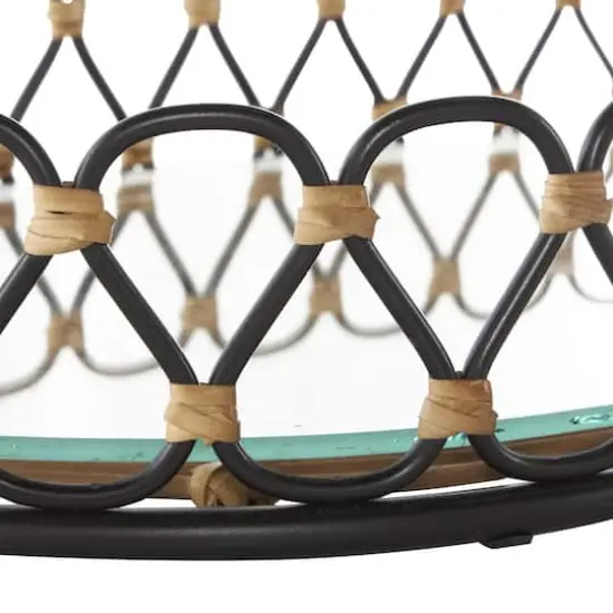 22" Black & Brown D&eacute;cor Tray with Glass Base {5}