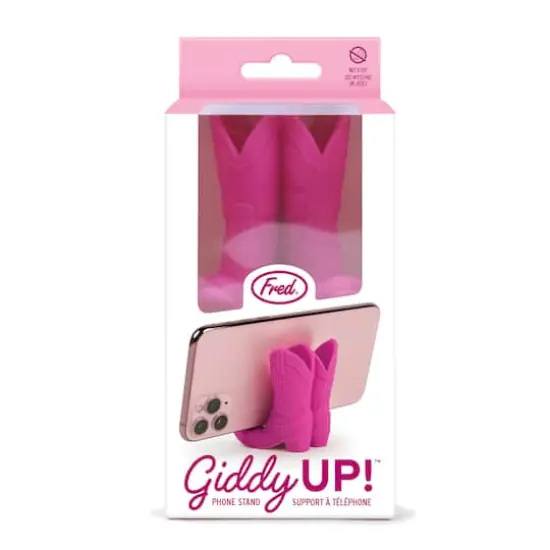 Fred&reg; Giddy Up&trade; Pink Cowboy Boots Phone Stand {1}