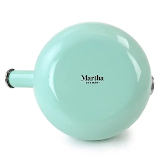Martha Stewart 1.5qt. Mint Enamel on Steel Stovetop Tea Kettle {4}