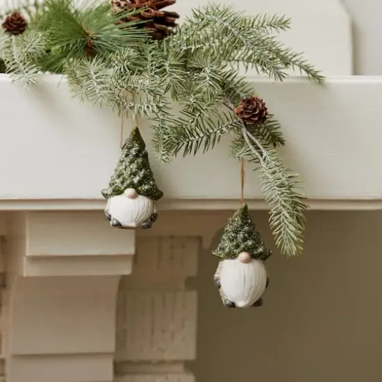 6ct. 3.25" Gnome with Tree Hat Ornaments {5}