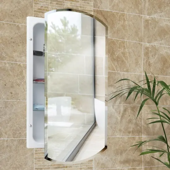 Head West Beveled Eclipse Arched 16" x 30" Recessed Medicine Cabinet Accent Vanity Mirror {3}