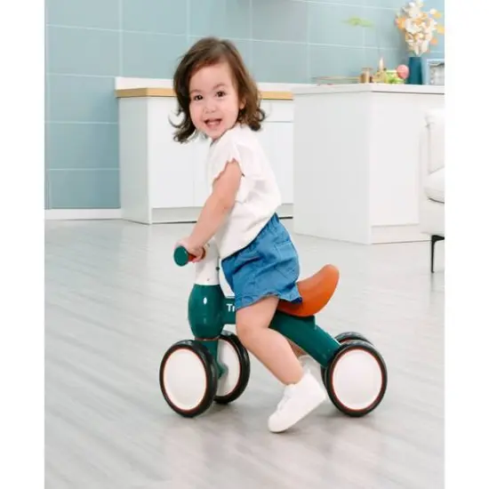 Trimate Green 4 Wheel Baby Walker Balance Bike {4}