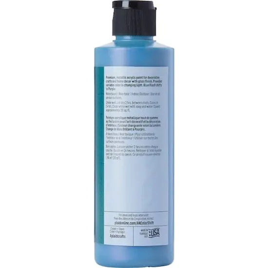 FolkArt&reg; Color Shift&trade; Gloss Metallic Acrylic Paint 36371 Blue Flash {4}