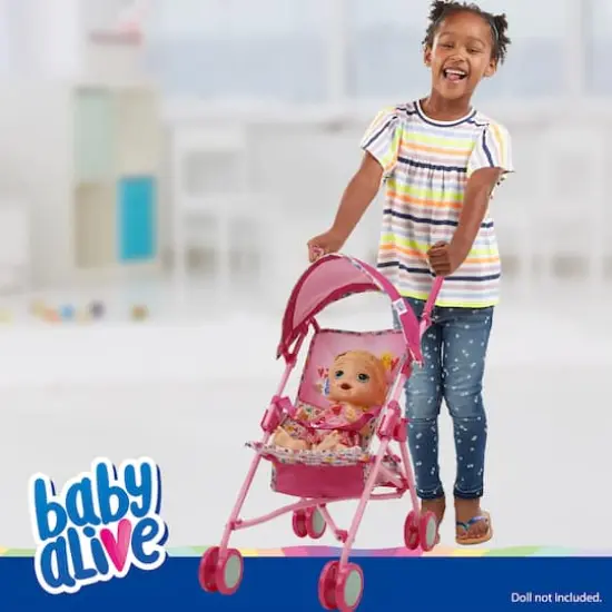 509 Crew Baby Alive Pink and Rainbow Doll Stroller {5}