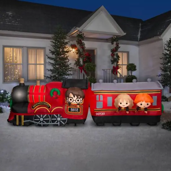 4ft. Airblown&reg; Inflatable Christmas Hogwarts Express with LED Lights {5}