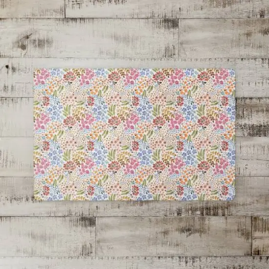 Wild Flower Floral Floor Mat Yellow {3}