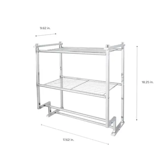 Organize It All 2-Tier Wall Mounted Shelf & Towel Rack  {5}