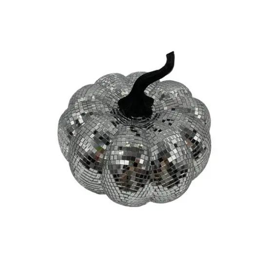 8.25" Disco Pumpkin Tabletop D&eacute;cor by Ashland&reg; Silver {4}