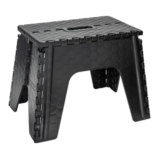 Simplify 12" Folding Step Stool Black {2}