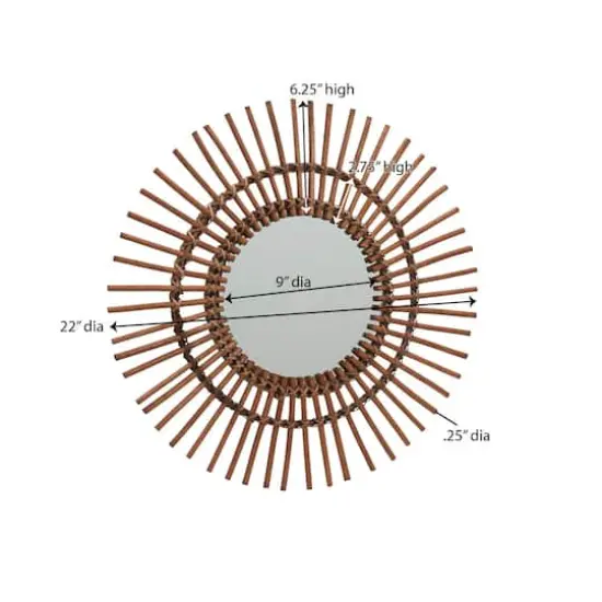 Household Essentials 22" Decorative Wall Mirror {3}