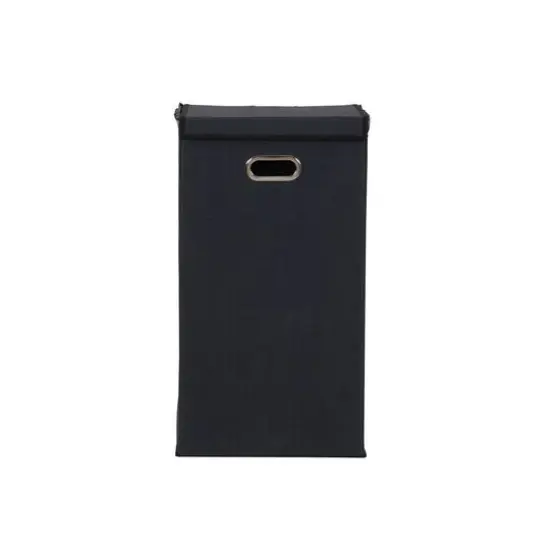 Household Essentials 26" Laundry Hamper with Lid Black {8}