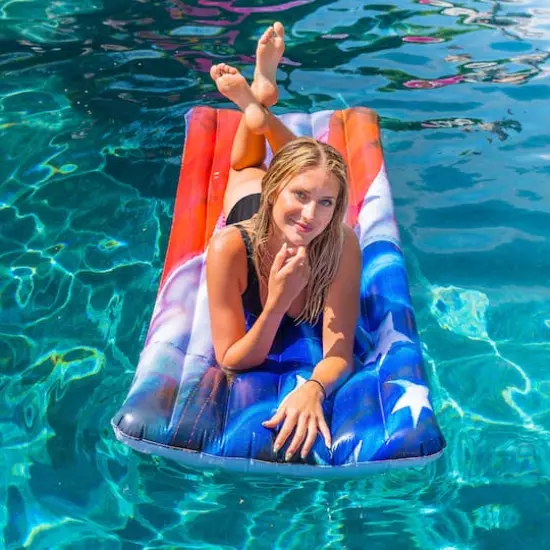 PoolCandy Stars & Stripes Deluxe Pool Raft {3}