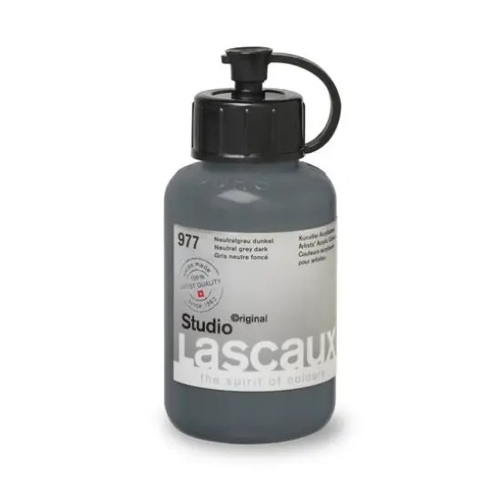 Lascaux Studio Acrylic Paint, 85mL 977 Neutral Grey Dark {4}