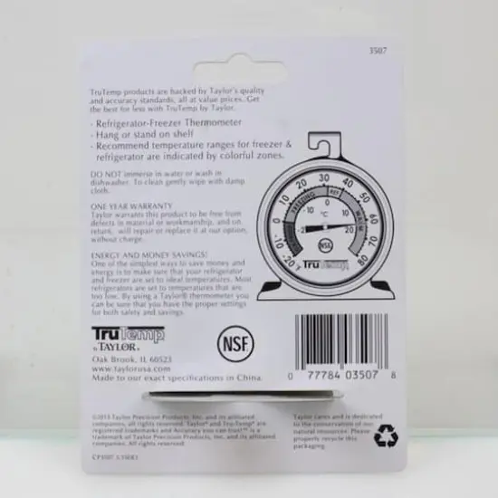 Taylor&reg; Freezer & Refrigerator Dial Thermometer {4}