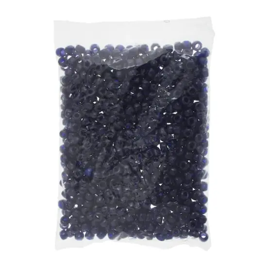 John Bead 9mm Opaque Plastic Pony Beads, 1,000ct. Navy {6}