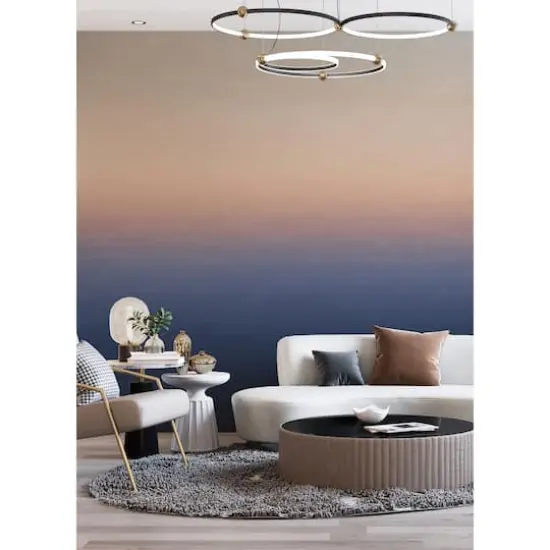 Katie Hunt Orange & Blue Ombre Sunrise Wall Mural {6}