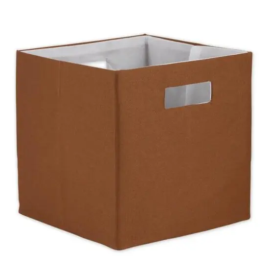 DII&reg; 11" Polyester Solid Storage Cube Cinnamon {1}