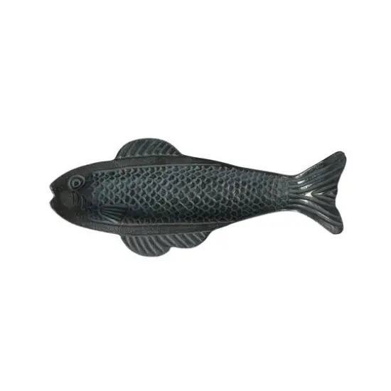 Hello Honey&reg; 14" Antique Gray Aluminum Fish-Shaped Serving Dish {1}