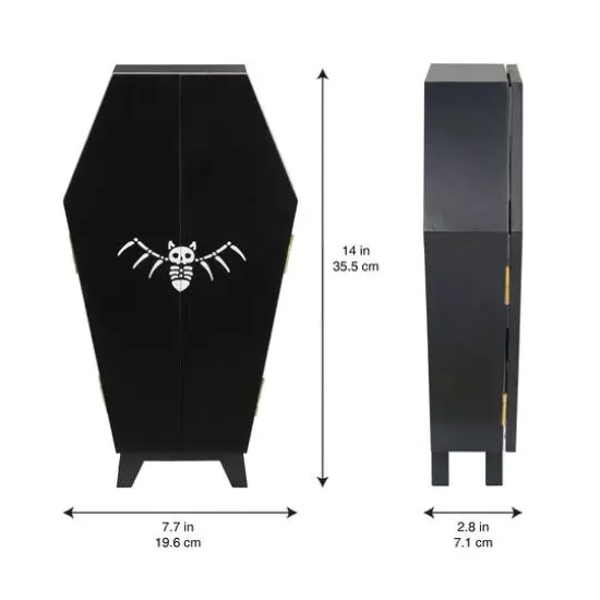 14" Black & Pink Leopard Print Coffin Tabletop D&eacute;cor by Ashland&reg; {5}