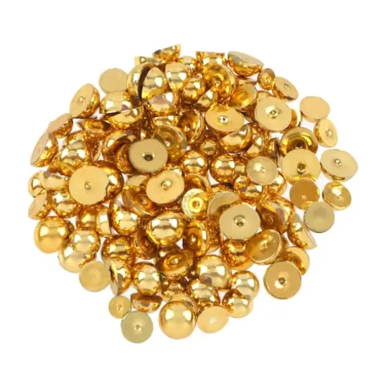 Plastic Flatback Pearls Mix by Bead Landing&trade; Gold {1}