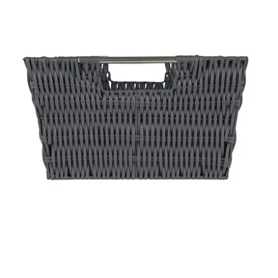 Simplify Charcoal Rattan Tote Basket Set, 3ct. {11}
