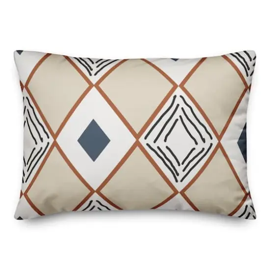 Diamond Triangle 14" x 20" Throw Pillow {1}