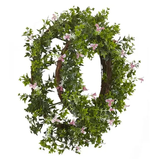 18'' Ivy, Floral & Twig Wreath {4}