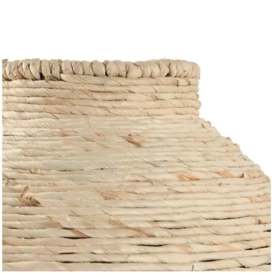 13" Beige Seagrass Handmade Wrapped Vase {5}