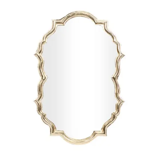 Gold Aluminum Contemporary Wall Mirror, 36" x 25" x 2" {1}