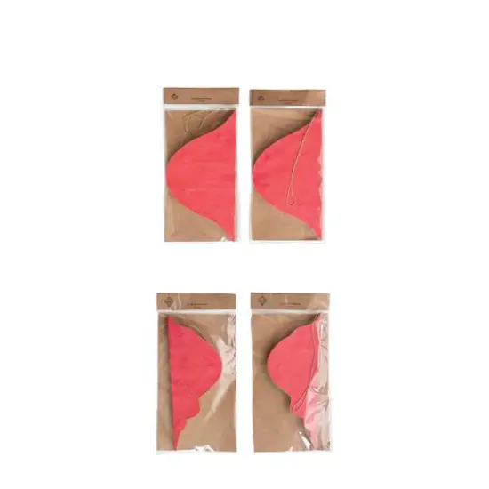 Hello Honey® Red & Cream Paper Folding Honeycomb Ornament Set with Gold Glitter Edge {4}