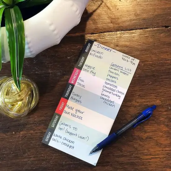 TF Publishing Weekly Vibrant Plans Memo Magnet List Pad {5}