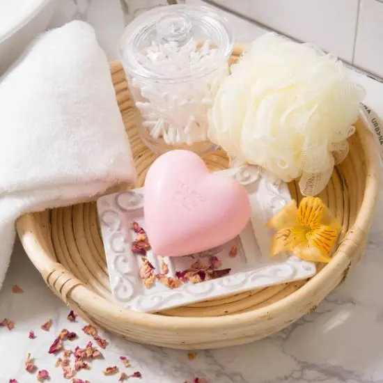 European Soaps Heart Soap Gift Bag, 200g Tea Rose {7}