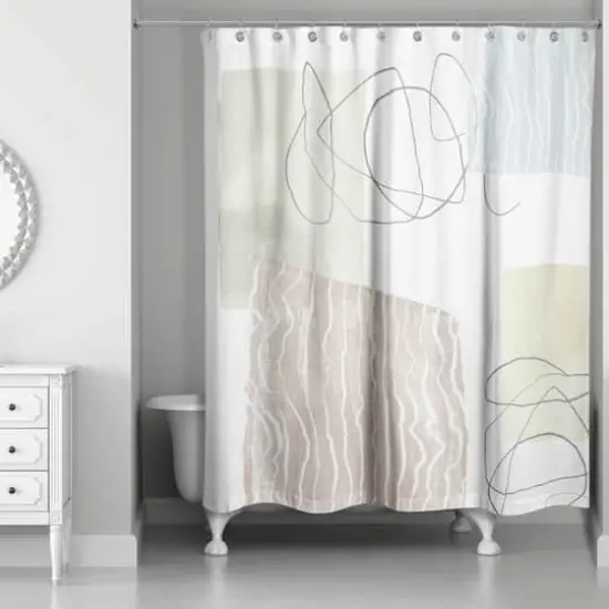Chic Urban Abstract I 71" x 74" Shower Curtain {3}