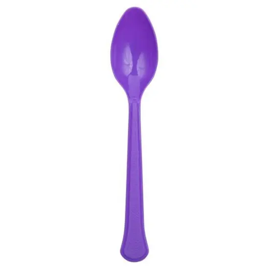 JAM Paper Premium Disposable Plastic Spoons, 48ct. Purple {3}