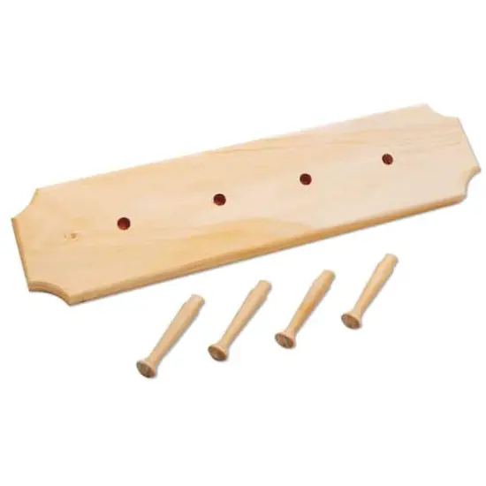 S&S Worldwide&reg; Unfinished Wall Coat Rack {1}