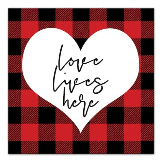 Love Lives Here Canvas Wall Art {1}
