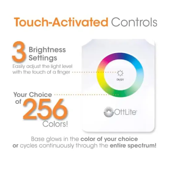 OttLite LED Desk Lamp with Color Changing Base {7}