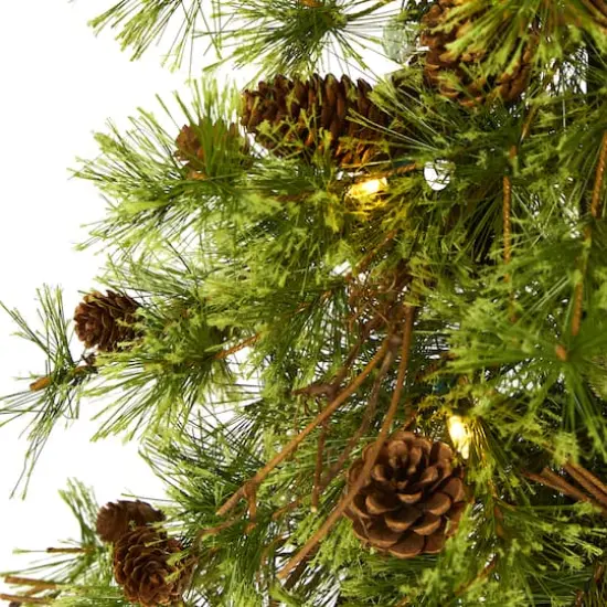 4ft. Pre-Lit Wyoming Alpine & Pinecone Artificial Christmas Tree, Clear LED Lights {4}