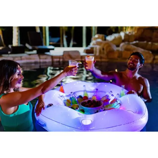 PoolCandy LiveLights&trade; Inflatable Illuminated LED Floating Bar {1}