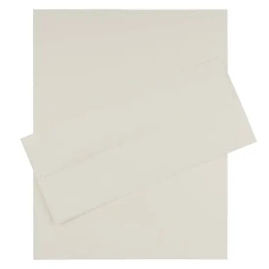 JAM Paper #10 Strathmore Business Stationery Set, 100ct. Natural White Wove {1}